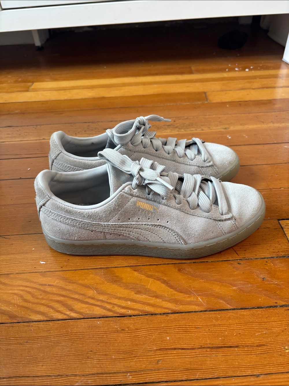 Puma Powder Gray Suede Sneakers